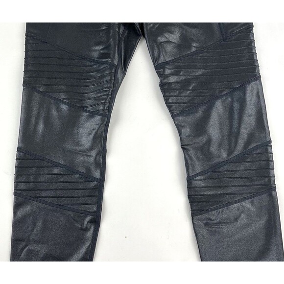 Athleta Inclination Moto Shimmer Tight Powervita 27" Black Womens Size M NWT - Picture 3 of 10